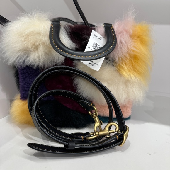 Coach Multicolor Patchwork Fur Shoulder Bag - Picture 6 of 14